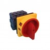 Interruptor seccionador 4 polos 40A mando amarillo-rojo