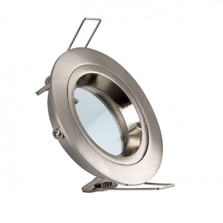 Aro Downlight Circular Plata para Bombilla LED GU10 / GU5.3