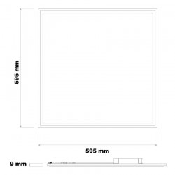 Panel LED Slim 60x60cm 40W 5200lm Especial Salas Blancas (No Magnético)