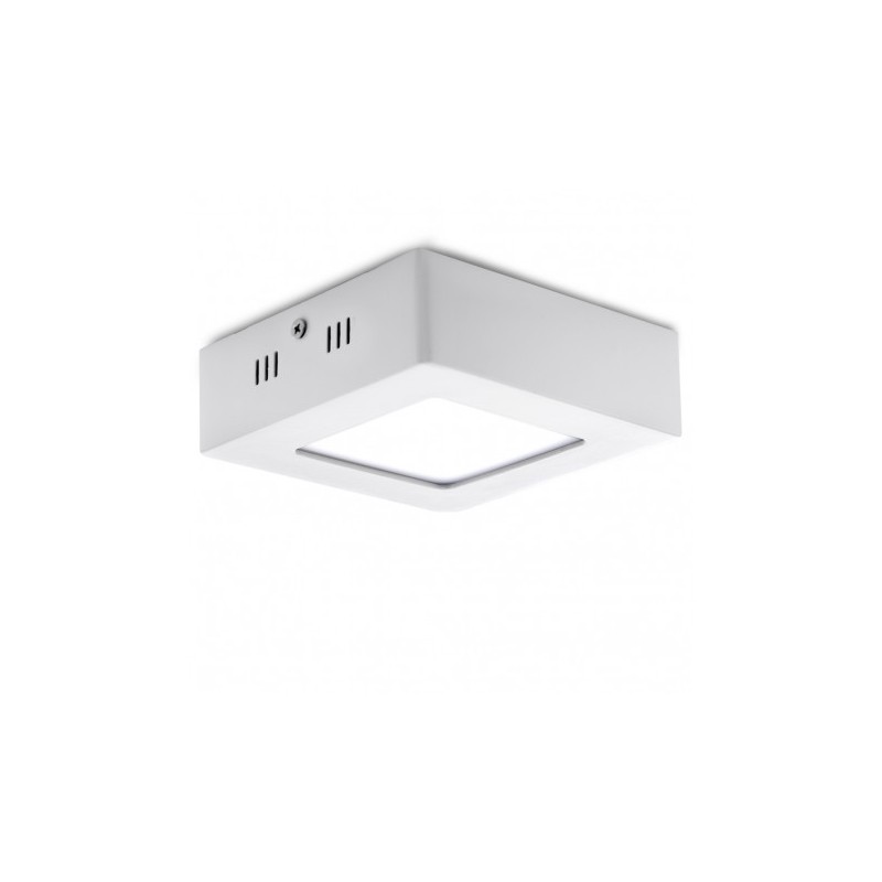 Plafón LED 6w Cuadrado Superficie 470Lm