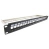 Patch panel para rack 19 para 24 keystone 110 con peine