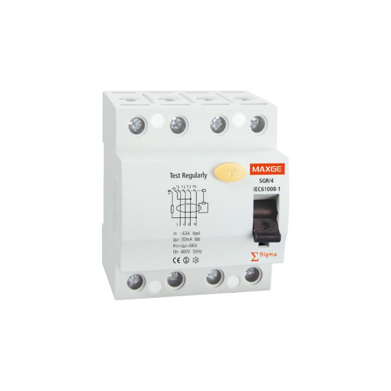 Interruptor Diferencial Industrial 4P-300mA-Clase A-10kA Superinmunizado