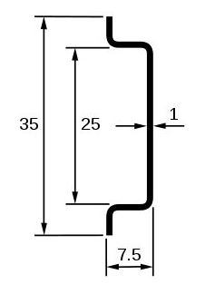 Dimensiones carril DIN